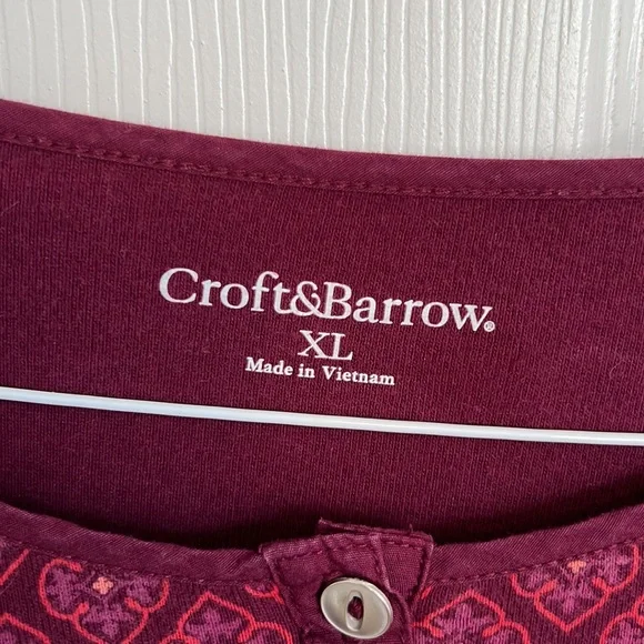 Croft & Barrow Patterned 3/4 Sleeve Top - Picture 5 of 5